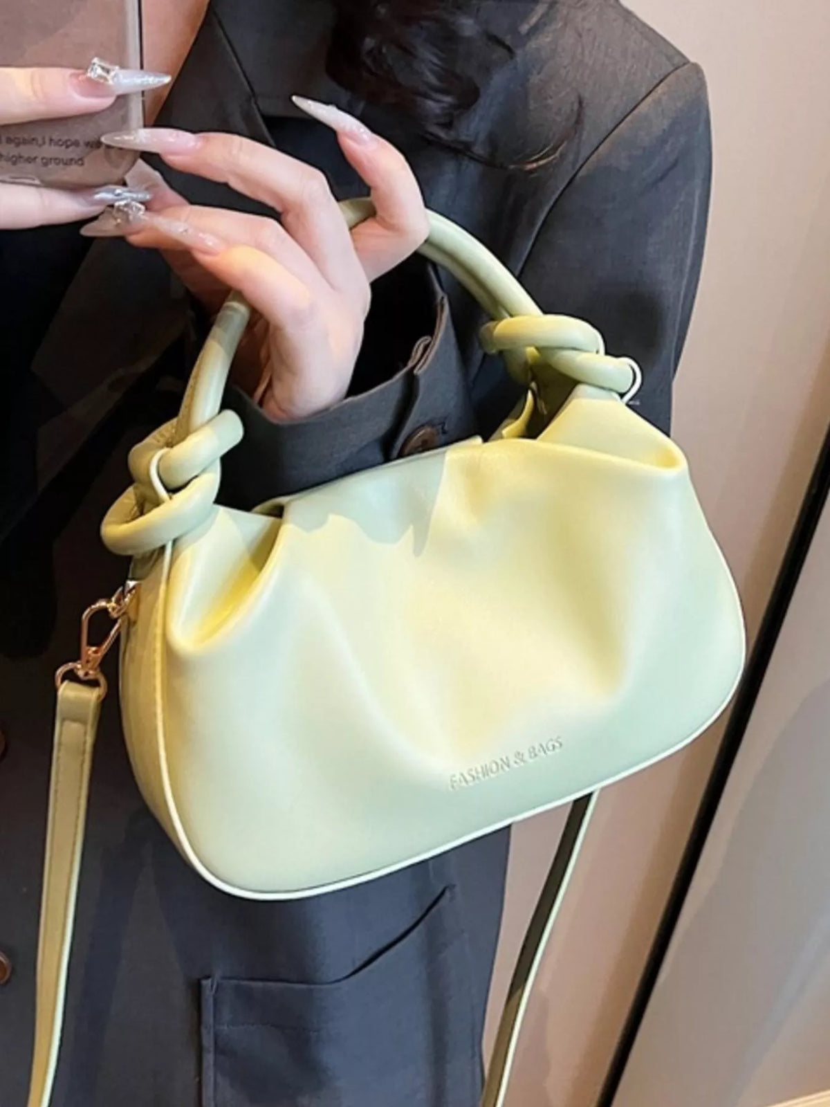 Modern Finesse Reverie Knot Handle Ruched Crossbody Bag