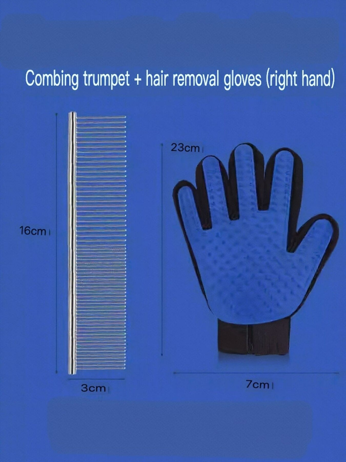 HOF Sienna Stainless Steel Pet Grooming Comb for Hair Removal