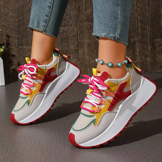 Modern Finesse Calla Round-Toe Lace Up Sneakers