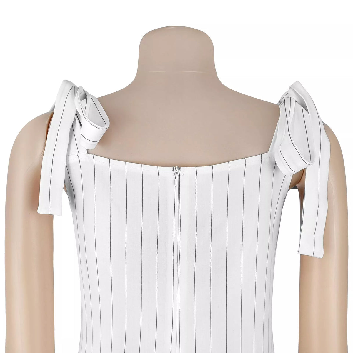 Modern Finesse Delphi Striped Tie-Shoulder Wide-Leg Jumpsuit
