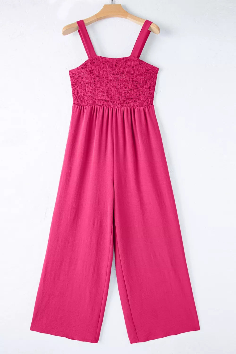 Modern Finesse Zora Smocked Bodice Wide-Leg Jumpsuit
