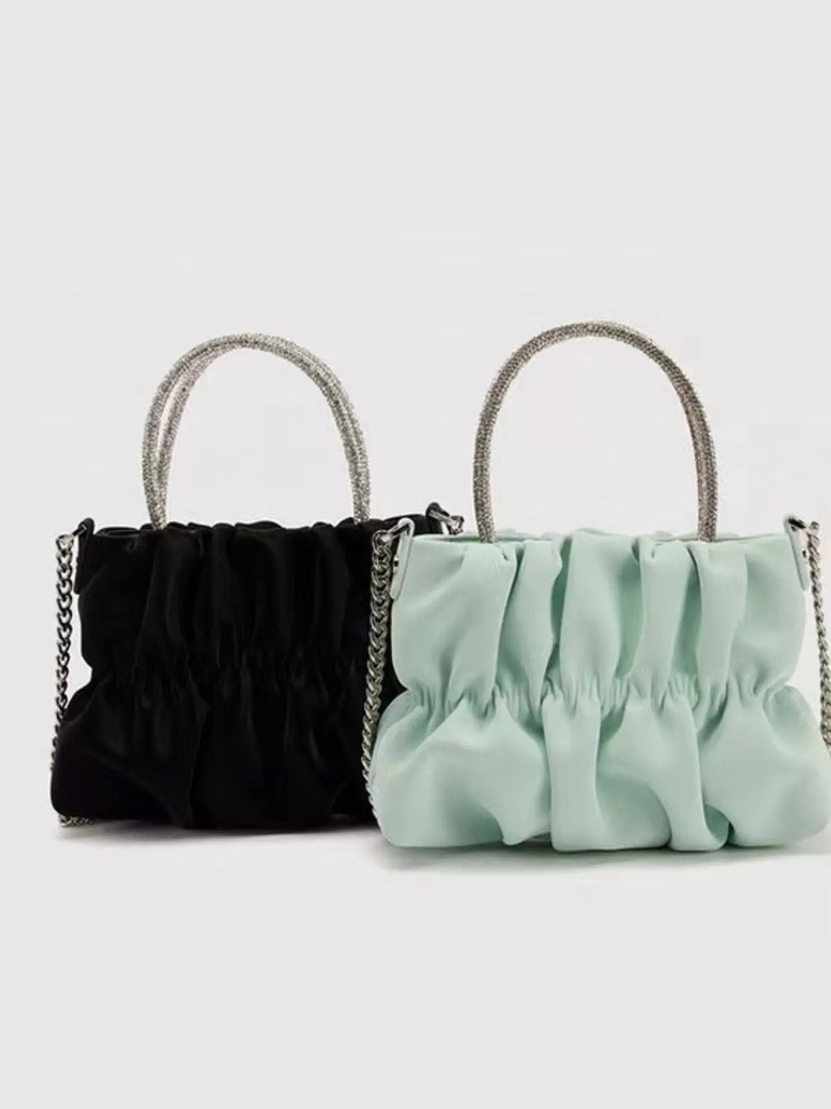 Modern Finesse Marlowe Ruched Chain Crossbody Bag