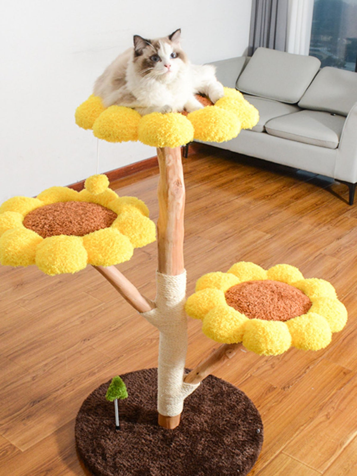 HOF Solace Sunflower Multi-Level Cat Tree & Condo
