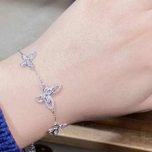 HOF Arden 925 Sterling Silver Chain Butterfly Bracelet