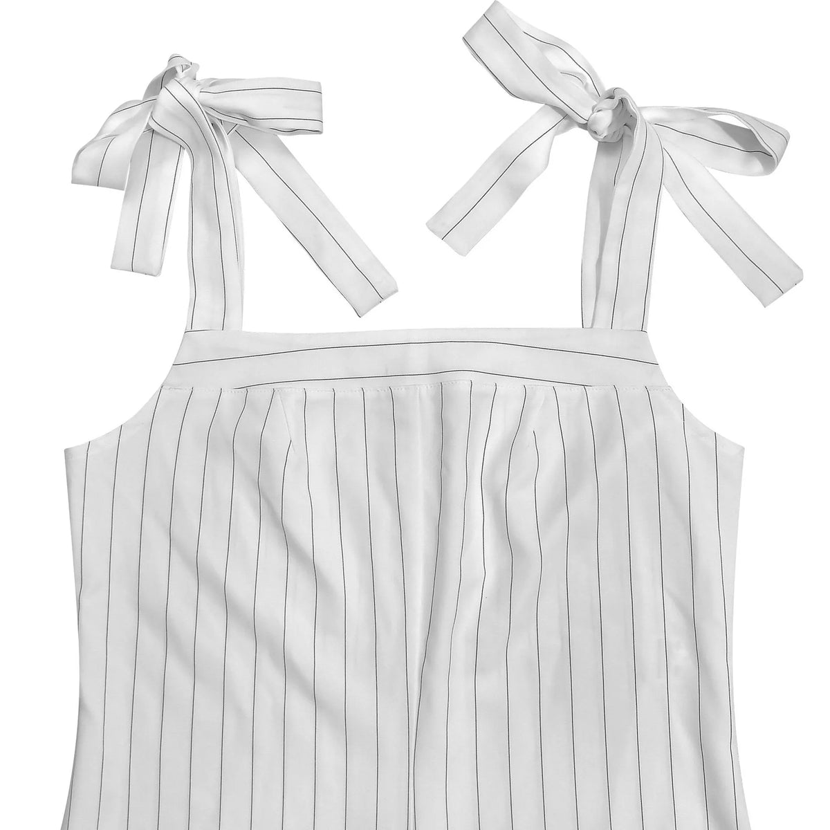 Modern Finesse Delphi Striped Tie-Shoulder Wide-Leg Jumpsuit