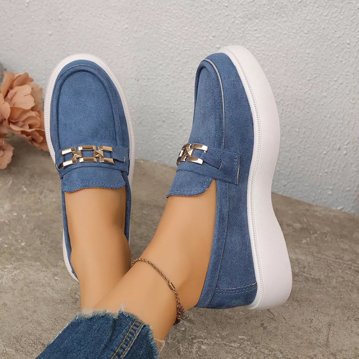 Modern Finesse Solace Round-Toe Slip-Ons