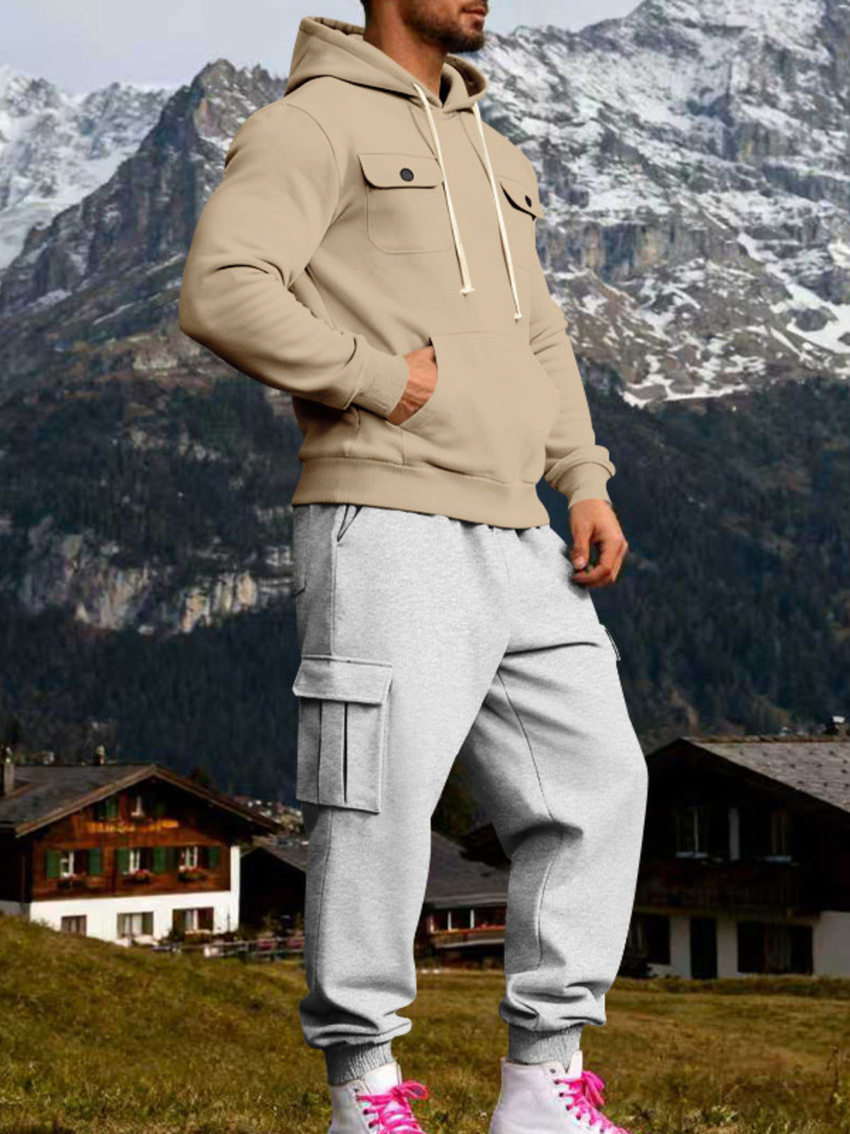 Modern Finesse Rest Mode Hoodie & Sweatpants Set - Men's Plus Size