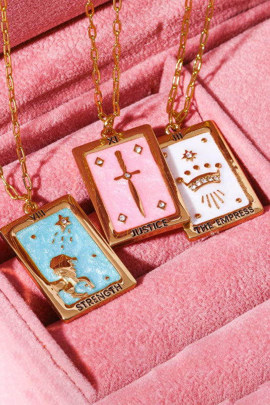 HOF Marlowe Tarot Card Pendant Copper Necklace