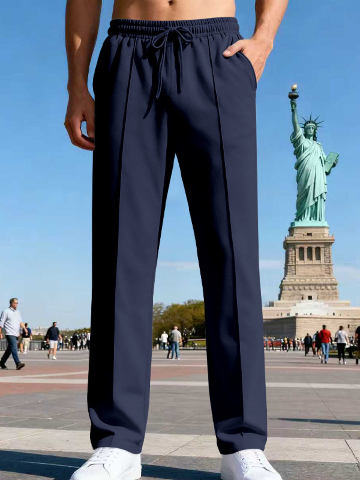 Modern Finesse Motion Ease Drawstring Straight-Leg Pants - Men's Plus Size
