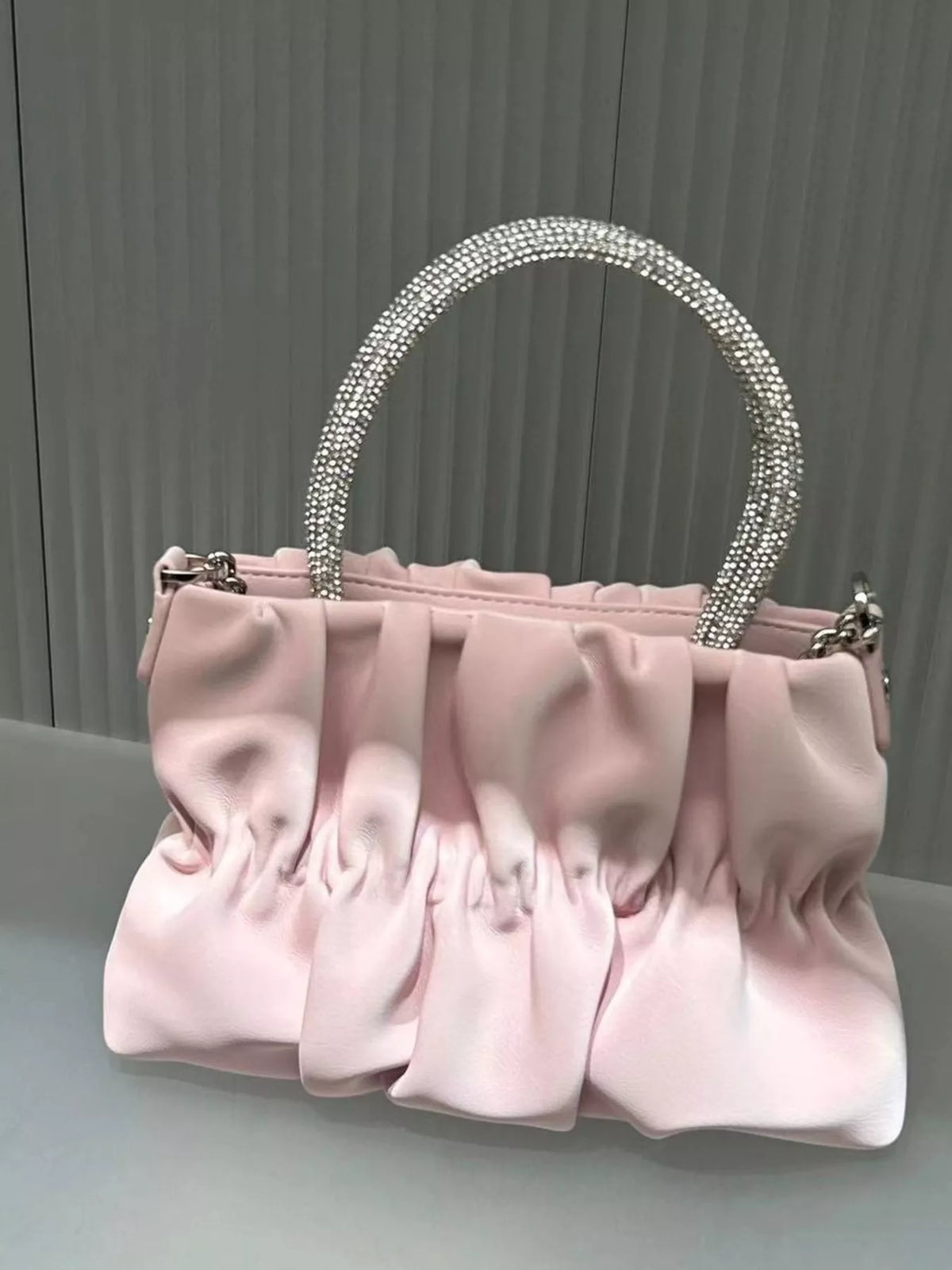 Modern Finesse Marlowe Ruched Chain Crossbody Bag