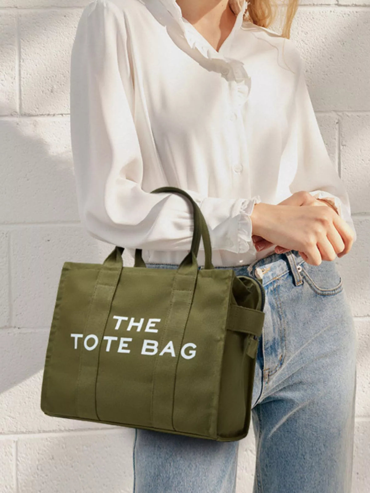 Modern Finesse Field Letter Canvas Handbag
