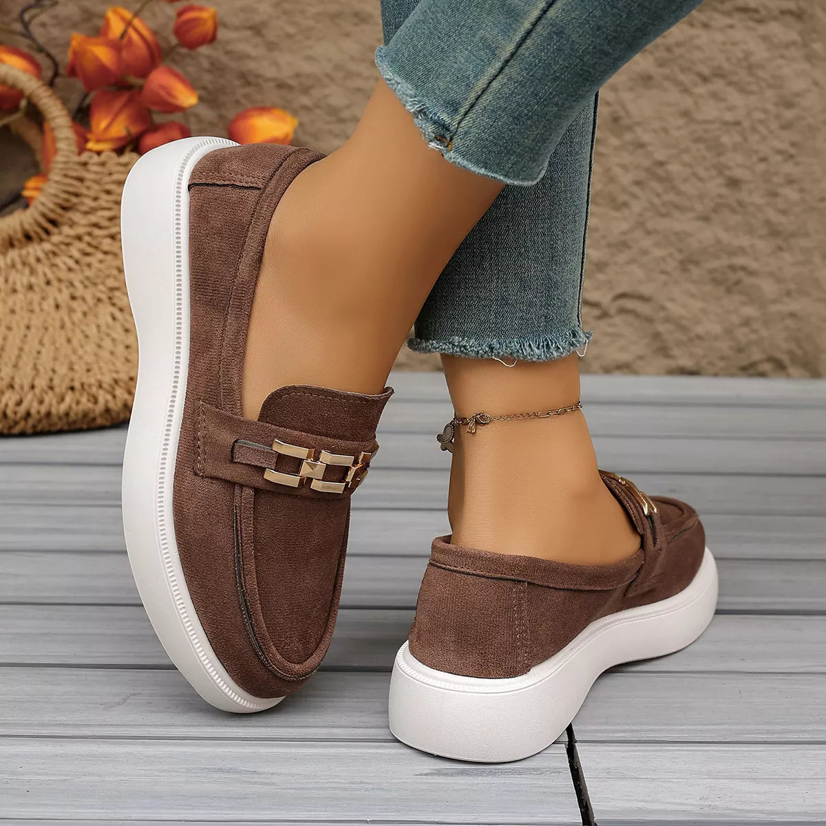Modern Finesse Solace Round-Toe Slip-Ons