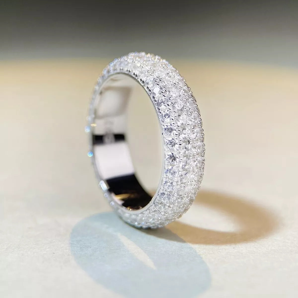House Of Finesse Sterling Halo Zircon Ring in silver