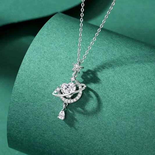 HOF Liora Planet Heart Pendant Necklace