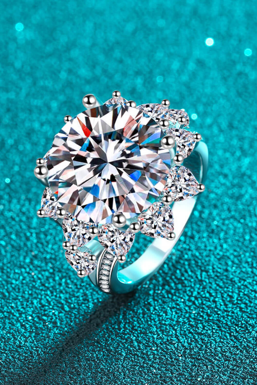 HOF Reverie 10 Carat Moissanite Flower-Shaped Ring