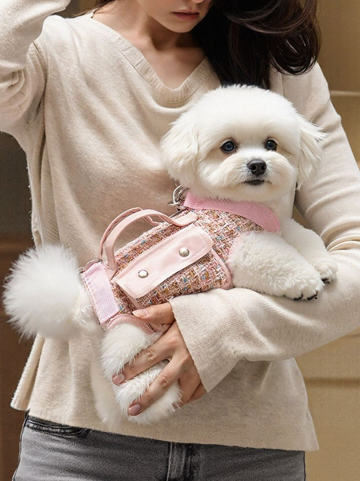 HOF Arden Tweed Pet Harness with Strap