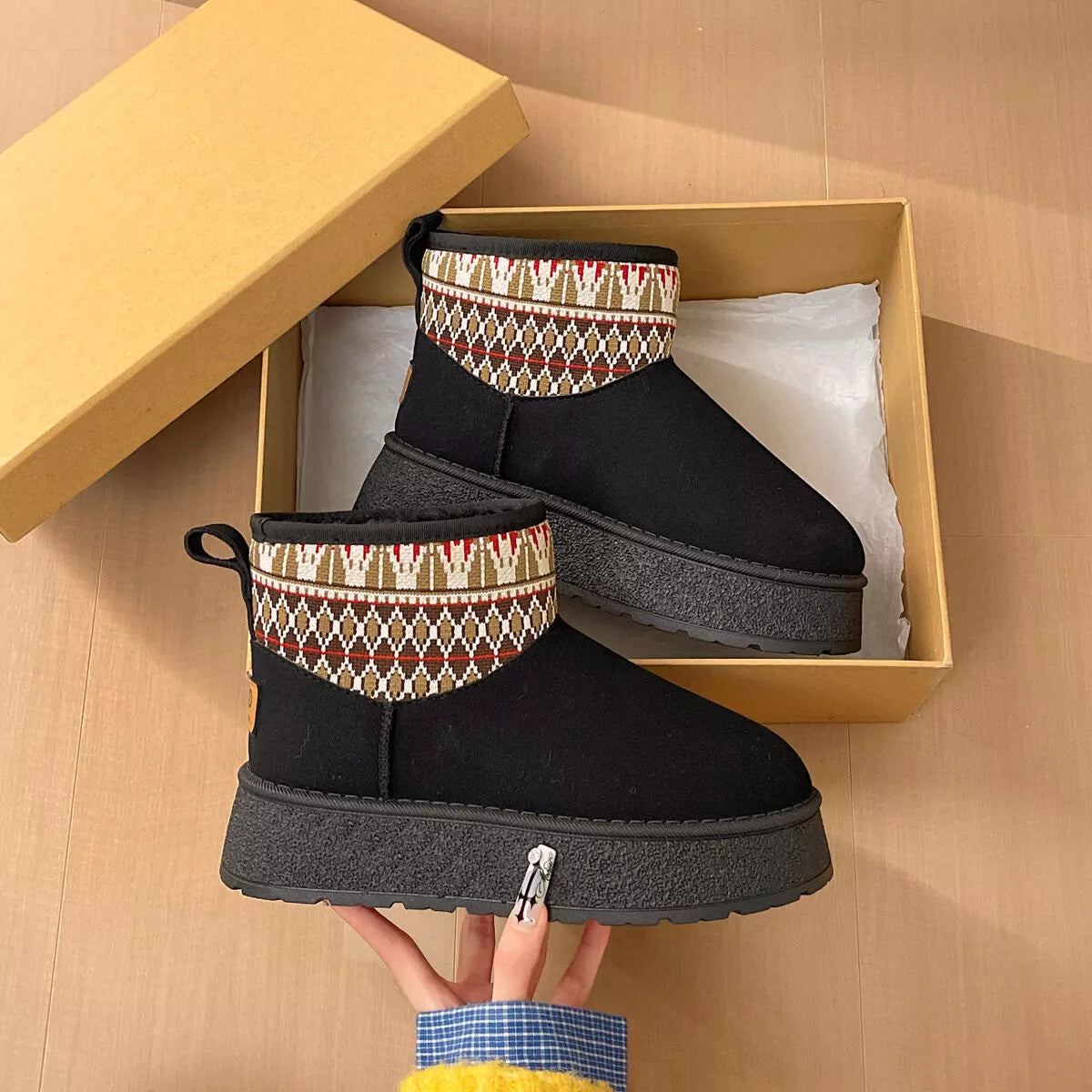 Modern Finesse Anya Round-Toe Platform Boots