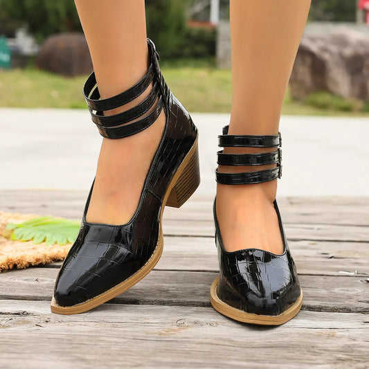 Modern Finesse Arden Pointed-Toe Block Heels Pumps