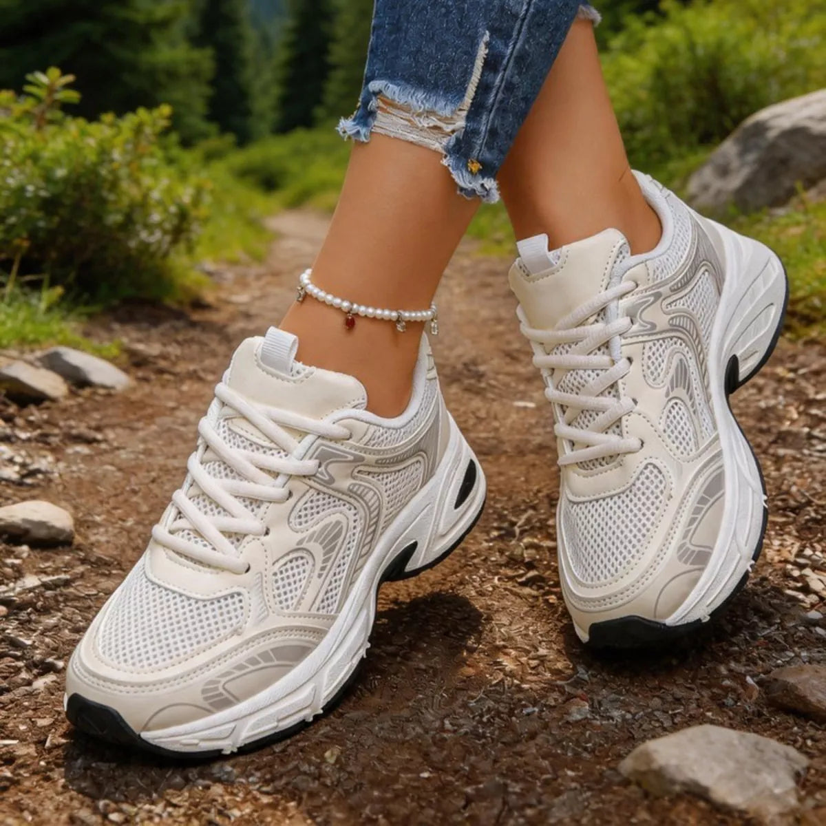 Modern Finesse Arden Breathable Lace Up Athletic