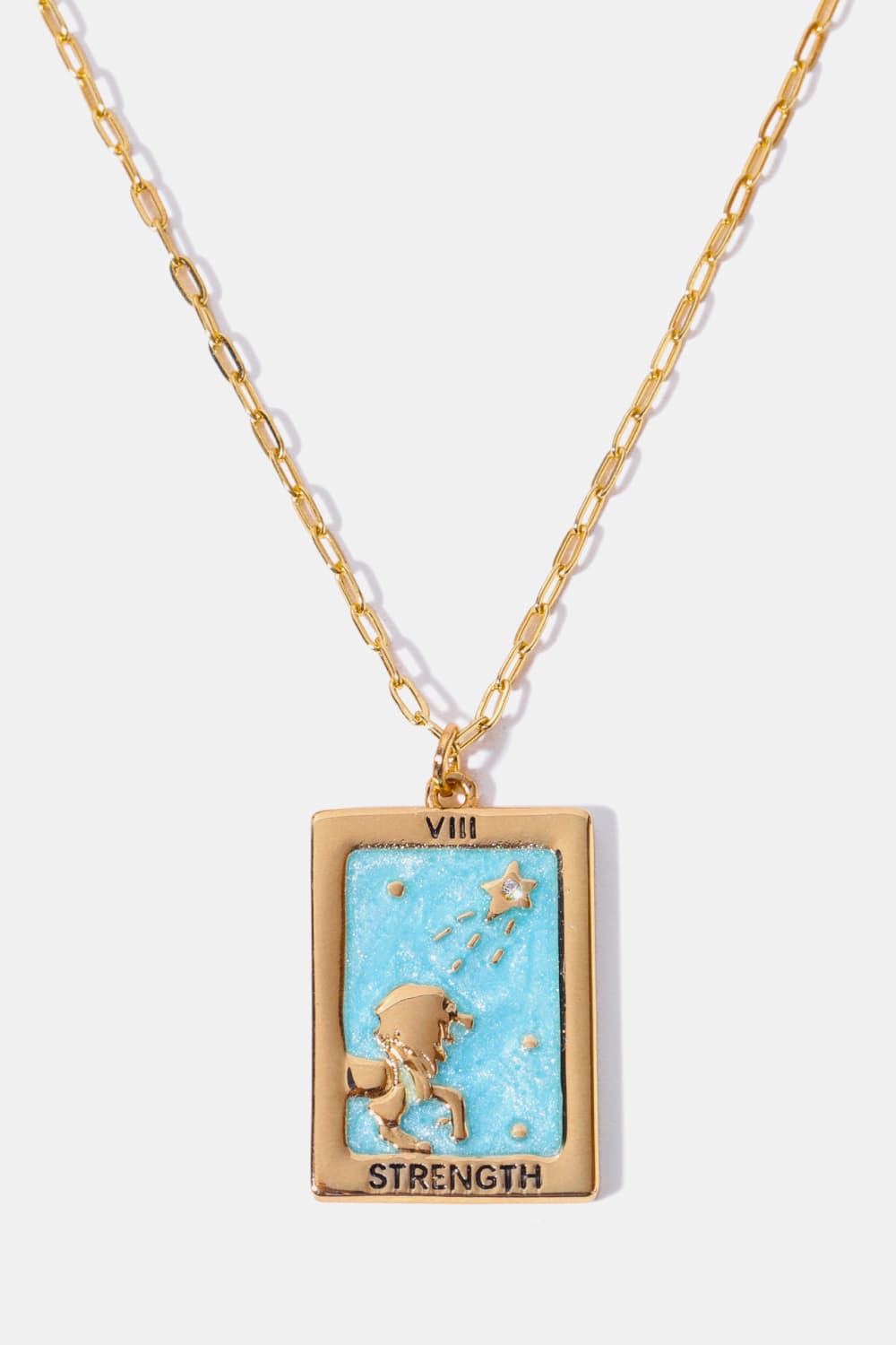 HOF Marlowe Tarot Card Pendant Copper Necklace