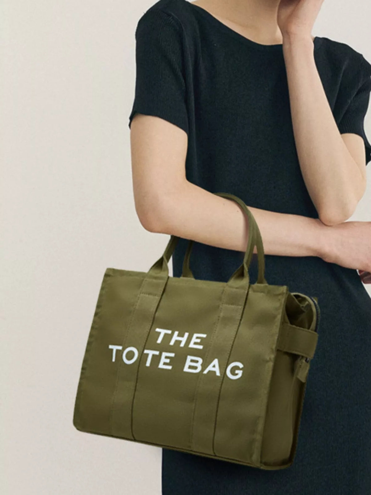 Modern Finesse Field Letter Canvas Handbag