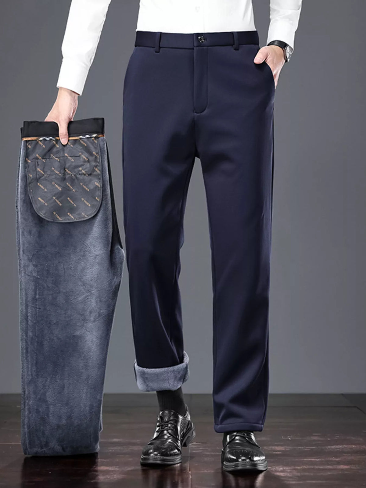 Modern Finesse Rook Men's Pocketed Thermal Straight Leg Pants