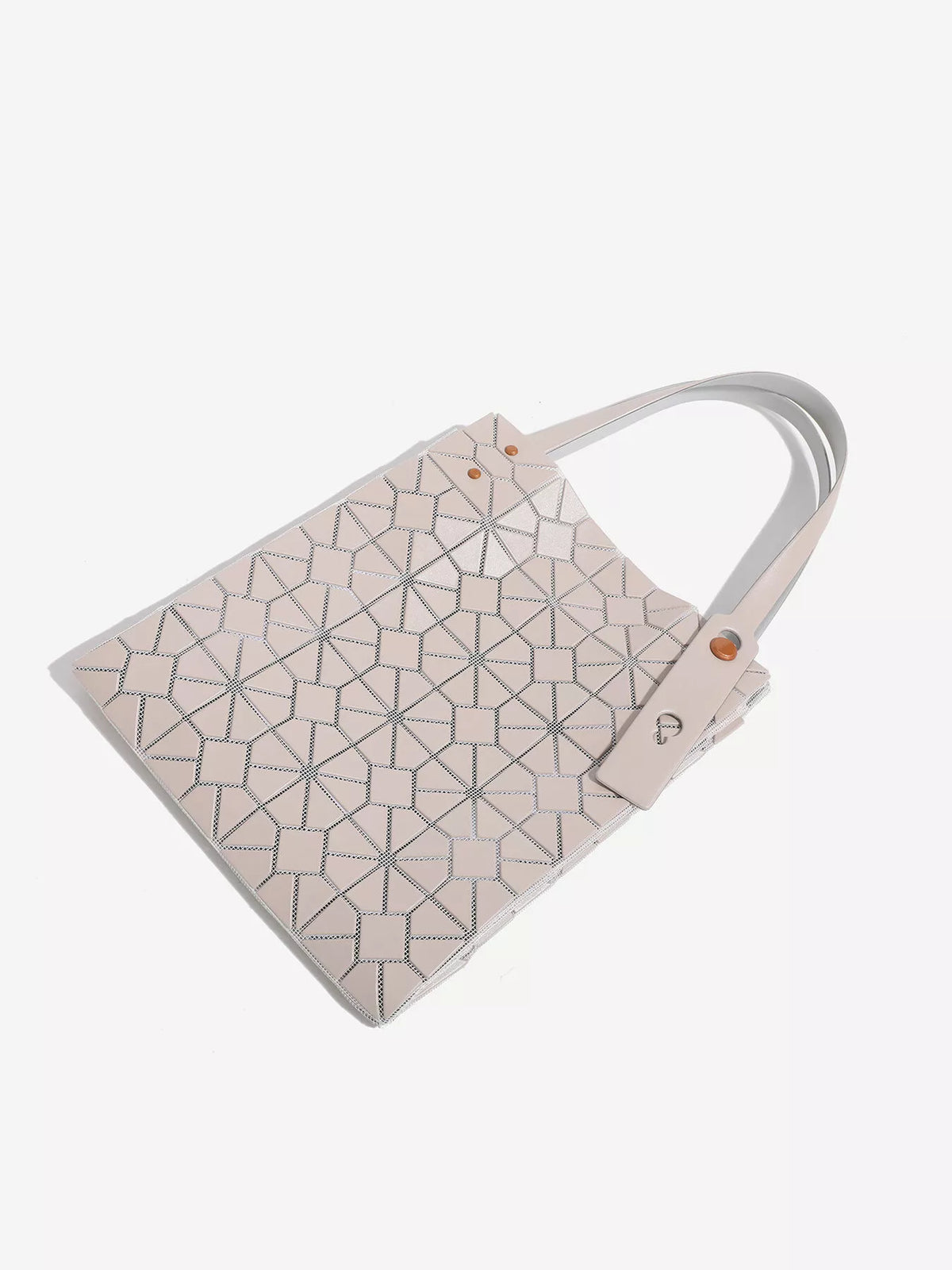 Modern Finesse Prism Lattice PVC Handbag