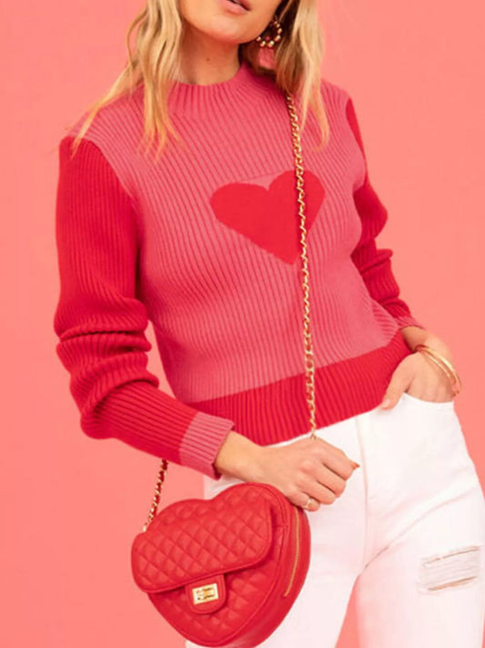 Modern Finesse Heartline Ribbed Sweater product image