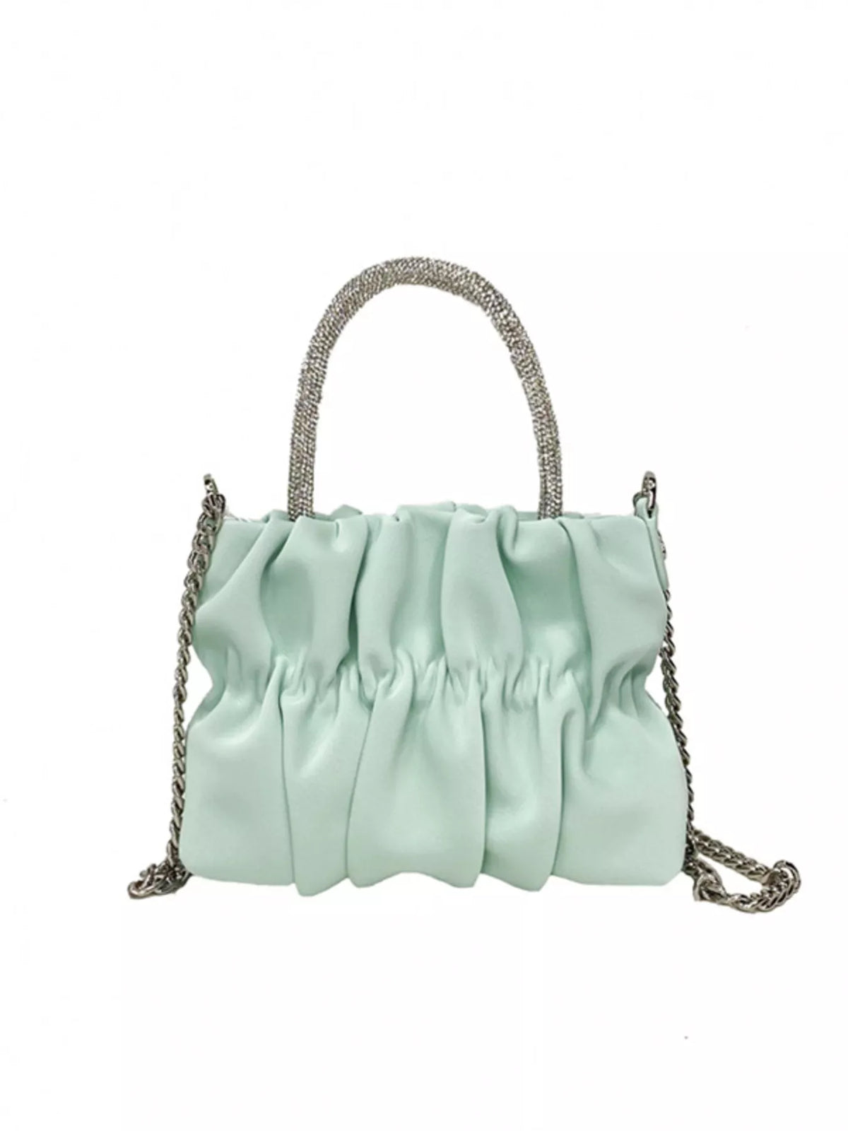 Modern Finesse Marlowe Ruched Chain Crossbody Bag