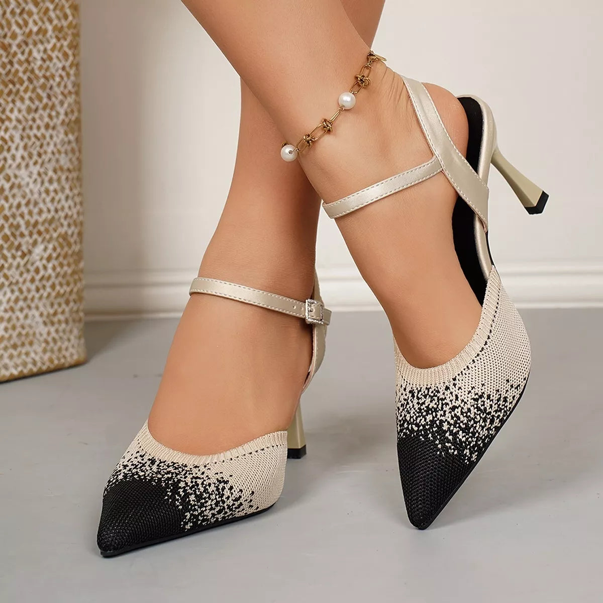 Modern Finesse Brielle Pointed-Toe Kitten-Heel Sandals