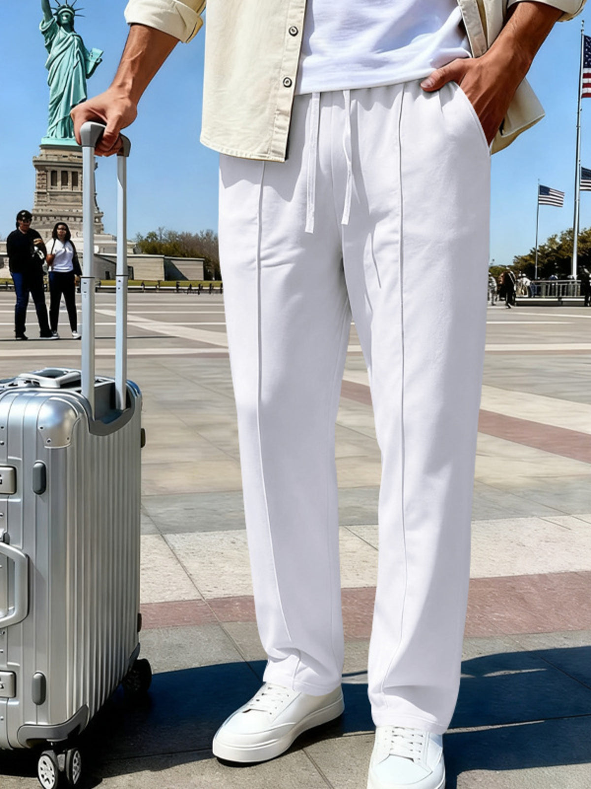 Modern Finesse Motion Ease Drawstring Straight-Leg Pants - Men's Plus Size