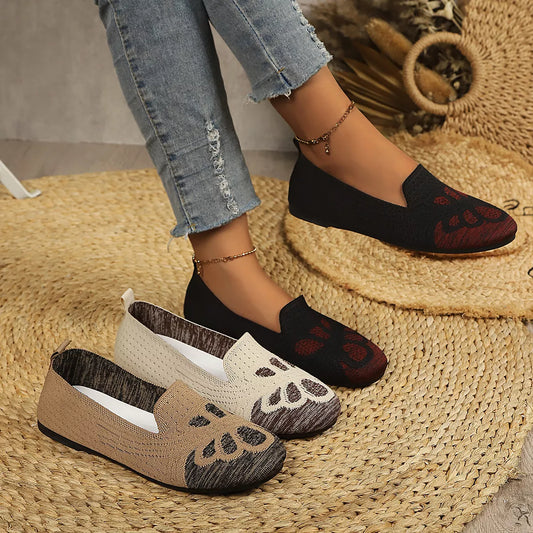Modern Finesse Knitline Mesh Slip-On Shoes