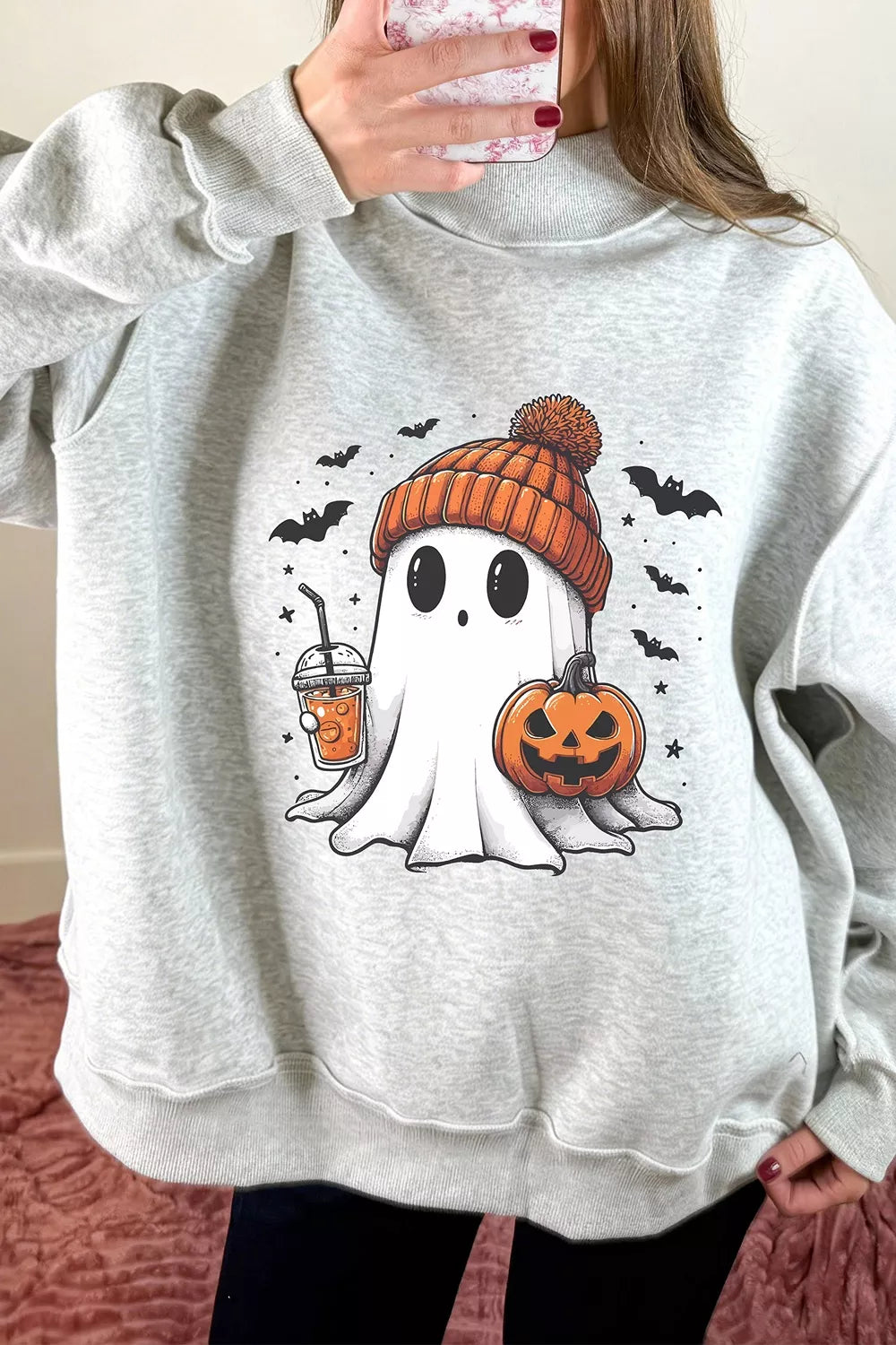 Modern Finesse Reversible Halloween Mock-Neck Tunic Sweatshirt product image