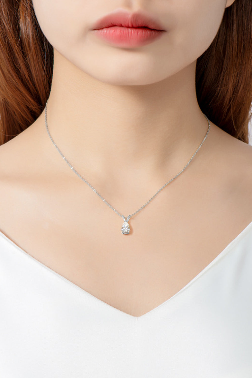 HOF Sienna 1.5 Carat Moissanite Pendant 925 Sterling Silver Necklace
