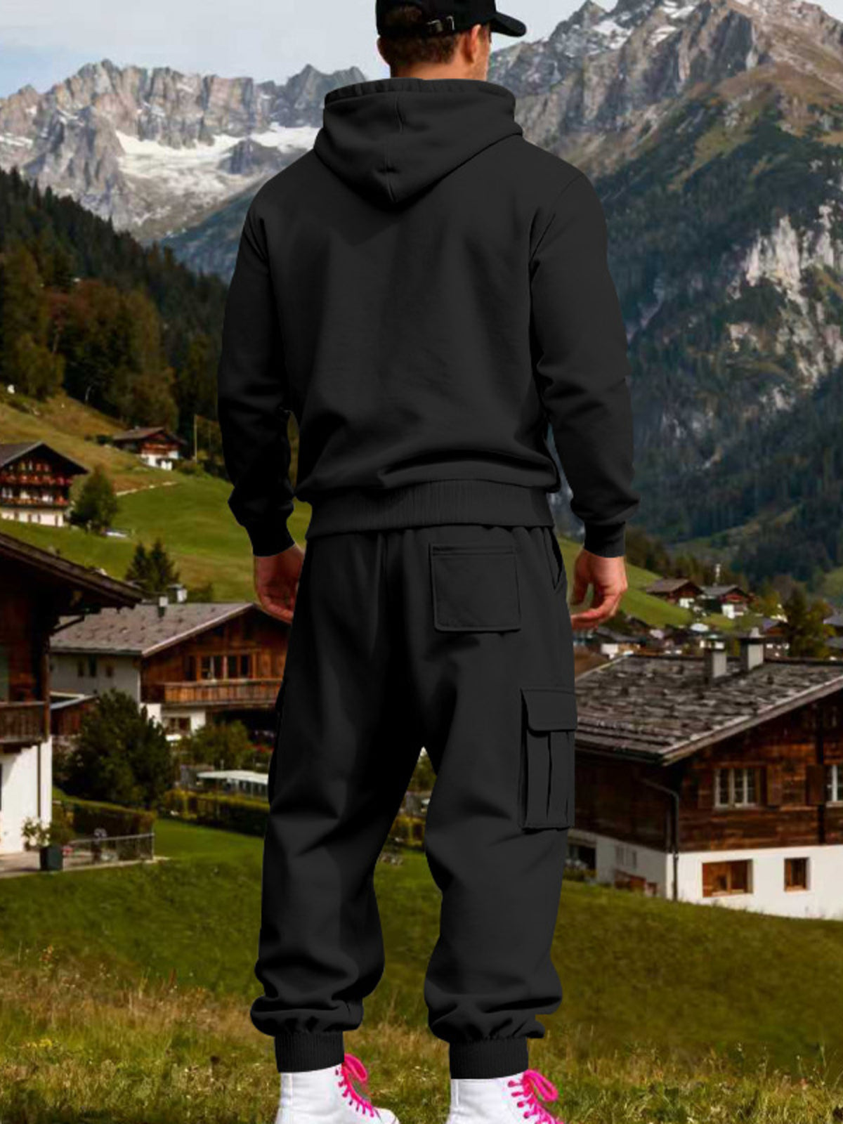 Modern Finesse Rest Mode Hoodie & Sweatpants Set - Men's Plus Size