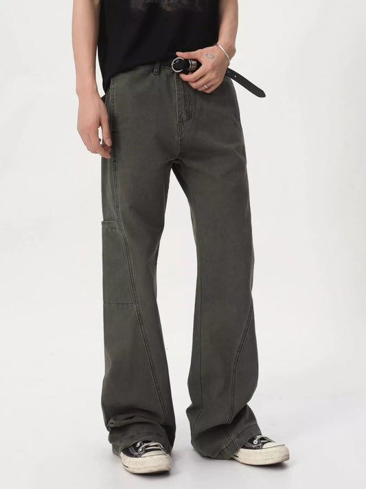 Modern Finesse Dorian Men's Vintage Washed Loose Fit Straight-Leg Pants