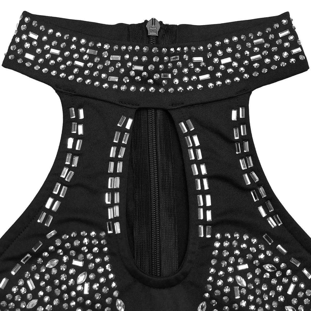 Modern Finesse Fable Sparkling Rhinestone Cutout Jumpsuit