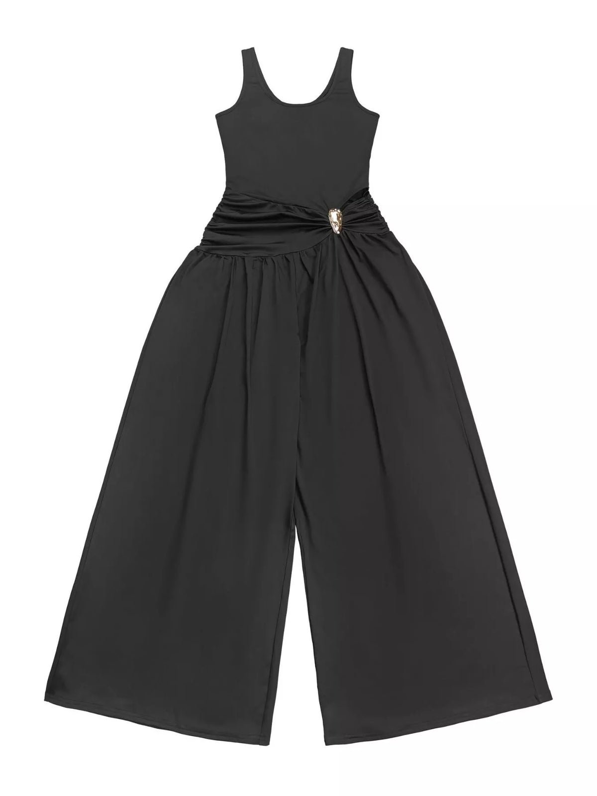 Modern Finesse Rowan Cutout Detail Sleeveless Wide-Leg Jumpsuit