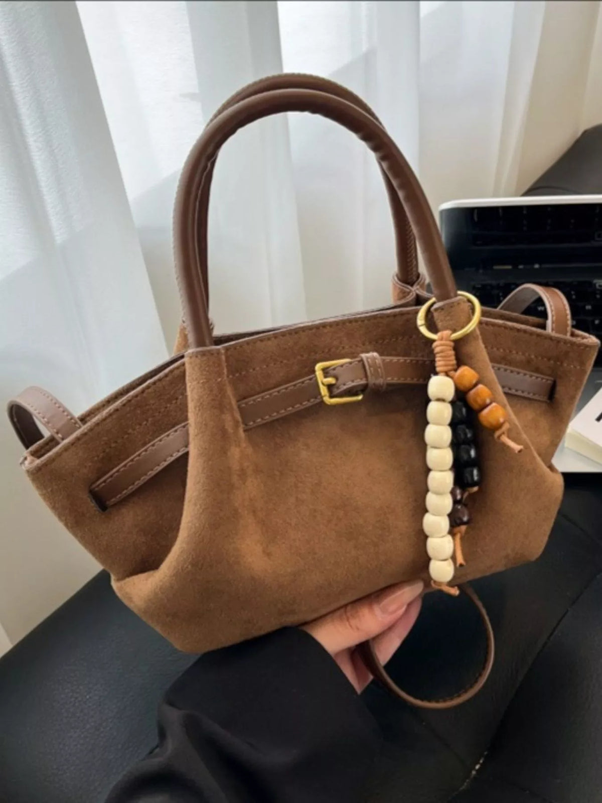 Modern Finesse Solace Buckle Decor Tote Bag