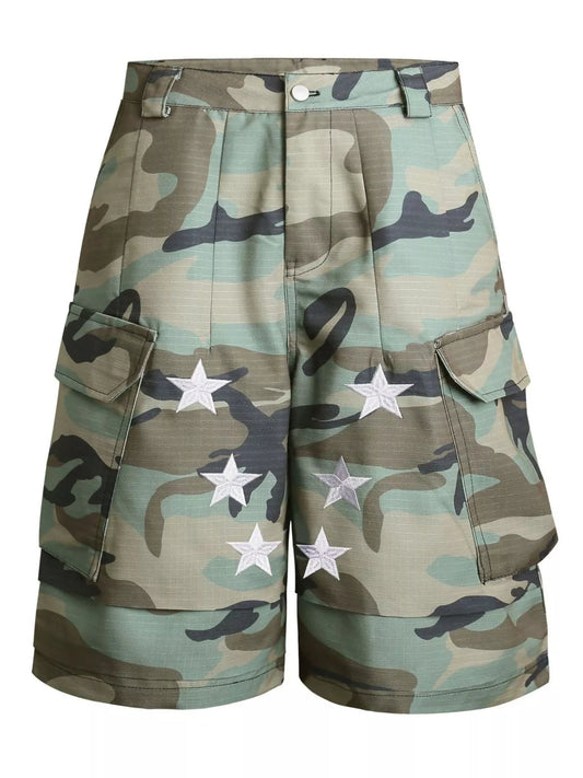 Modern Finesse Logan Men's Star Camouflage Cargo Capris