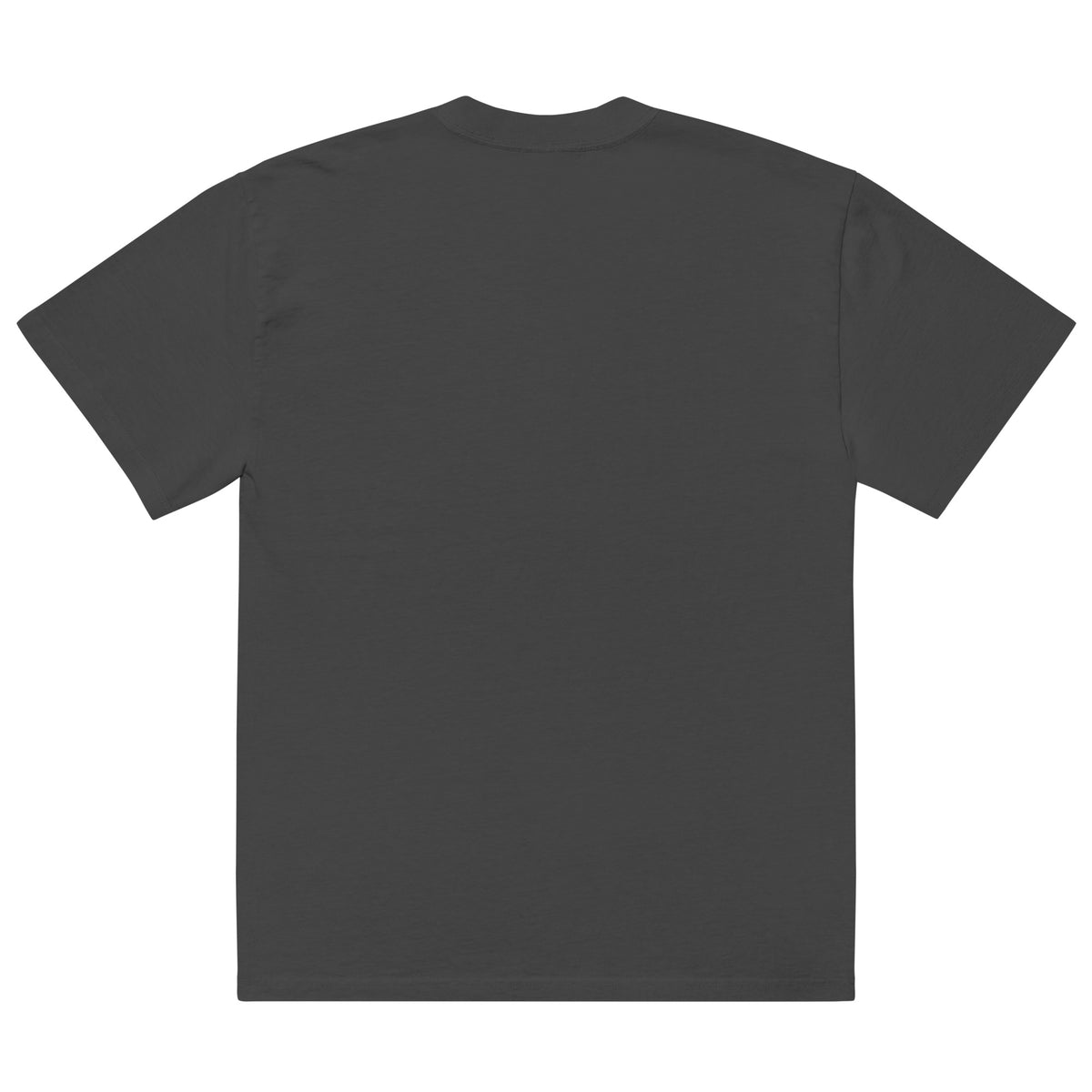 Black Finesse Crowned Panther faded black oversized T-shirt, plain back view