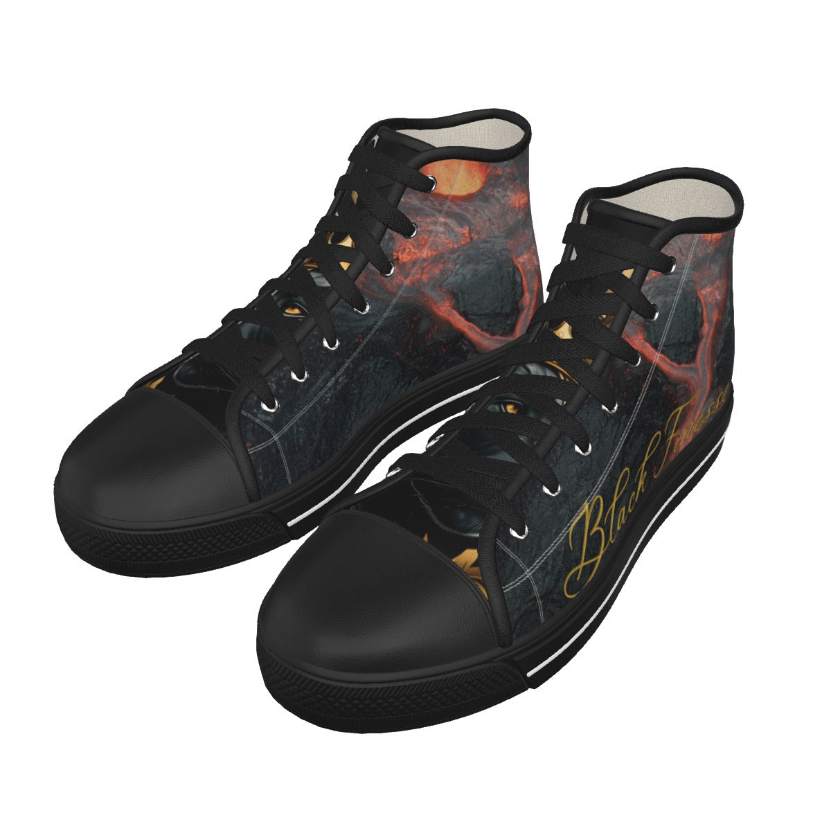 Black Finesse Logo Swag Canvas Sneakers — product view 5