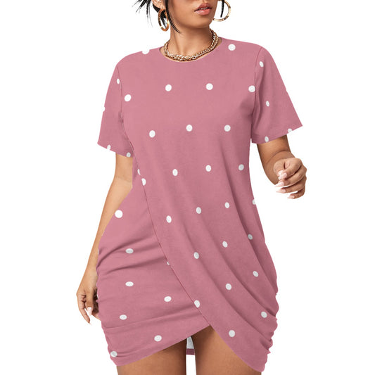 Pink Short Sleeve Skirt