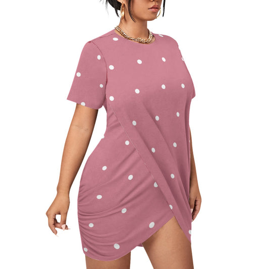Pink Short Sleeve Skirt