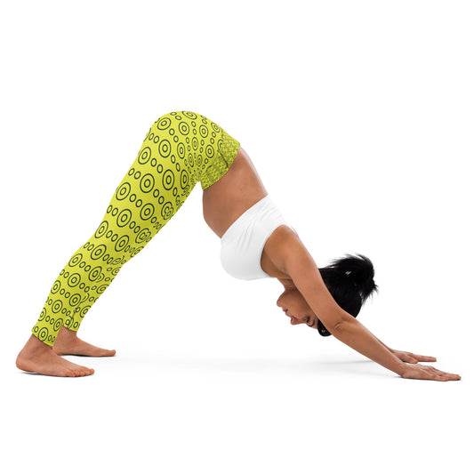 Black Finesse Golden Orbit High-Waist Yoga Leggings — product view 2