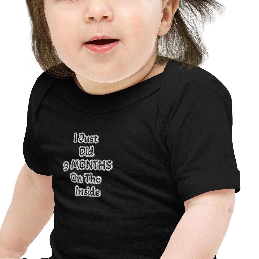 Black Finesse 9 Months Baby Bodysuit — Black, detail view