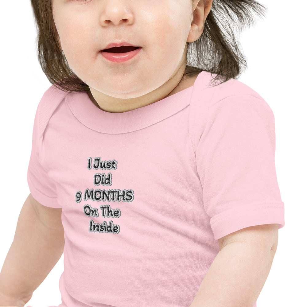 Black Finesse 9 Months Baby Bodysuit — Pink, detail view