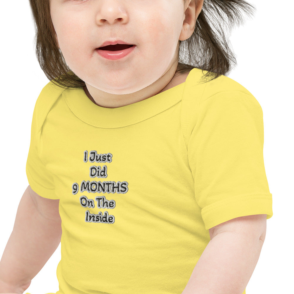 Black Finesse 9 Months Baby Bodysuit — Yellow, detail view