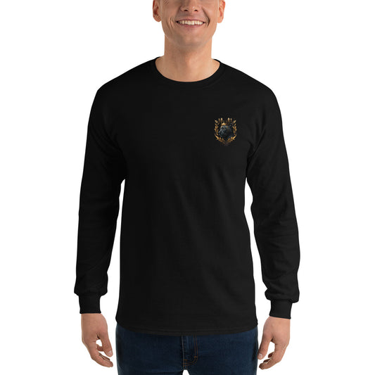Black Finesse Signature Logo Men's Long-Sleeve Shirt