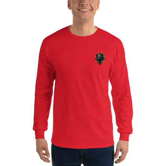 Black Finesse Signature Logo Men's Long-Sleeve Shirt